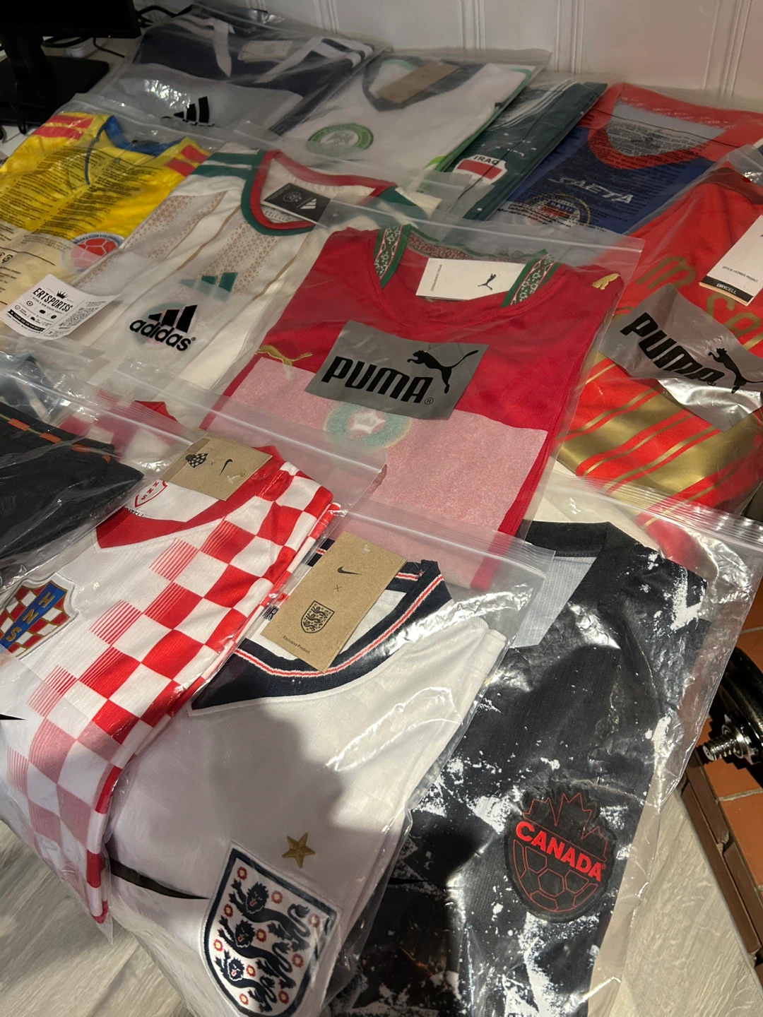 Collection of Soccer Jerseys - Various Brands - photo 2