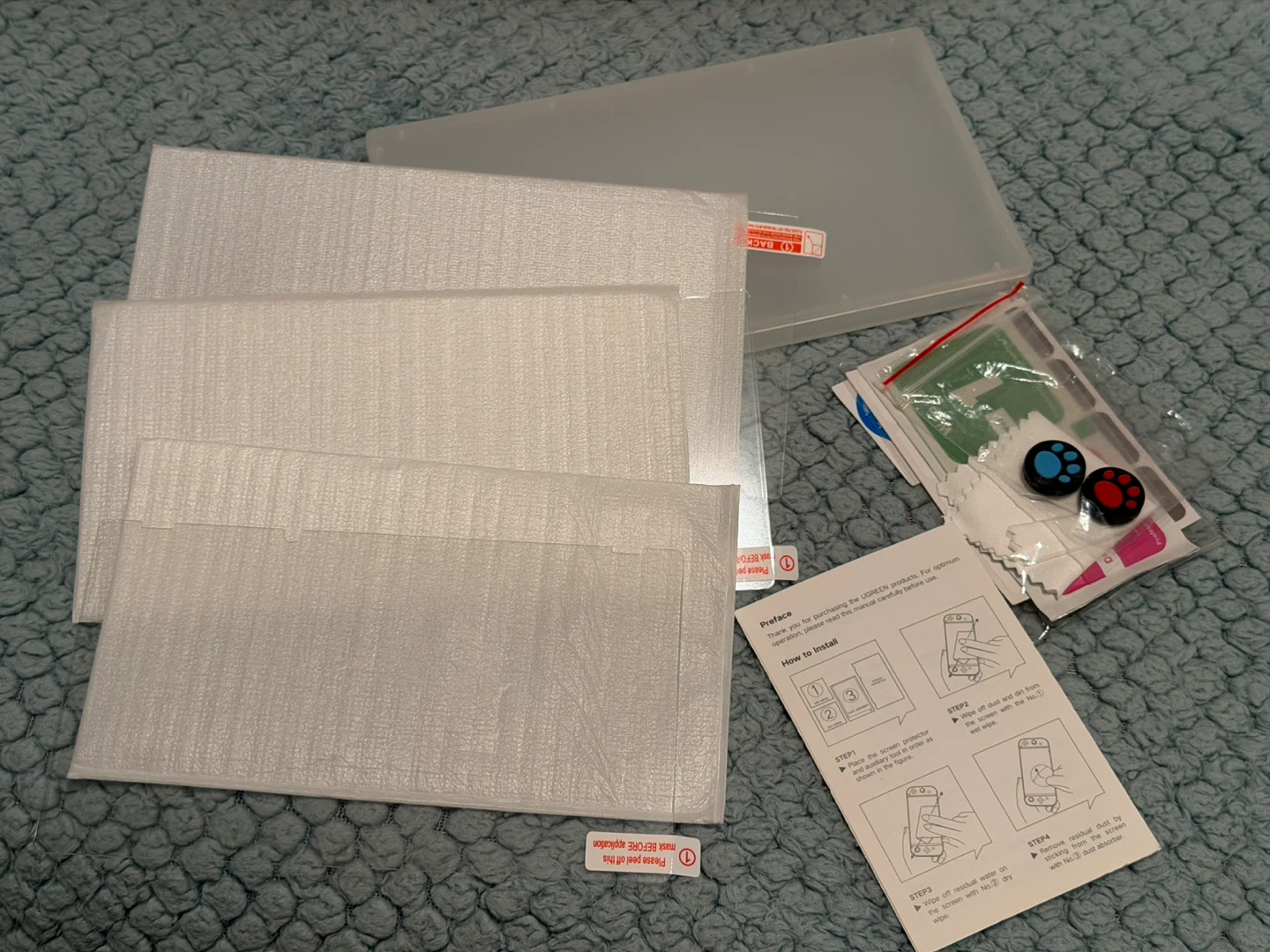 (Nintendo Switch 1) UGREEN glass Screen Protector(3pcs)