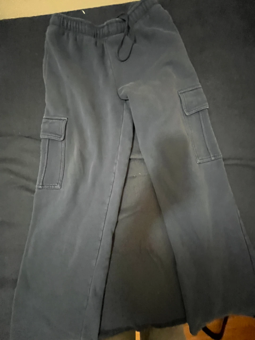 Dark Blue Cargo Sweatpants