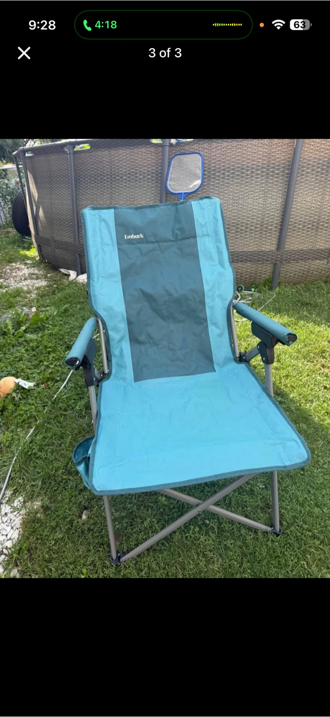 Embark 3 Position Tension Recliner Outdoor Portable Camp Chair