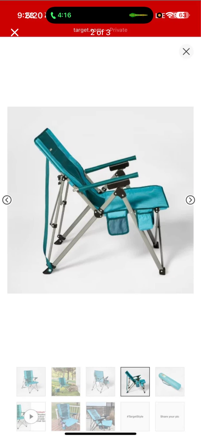 Embark 3 Position Tension Recliner Outdoor Portable Camp Chair - photo 2