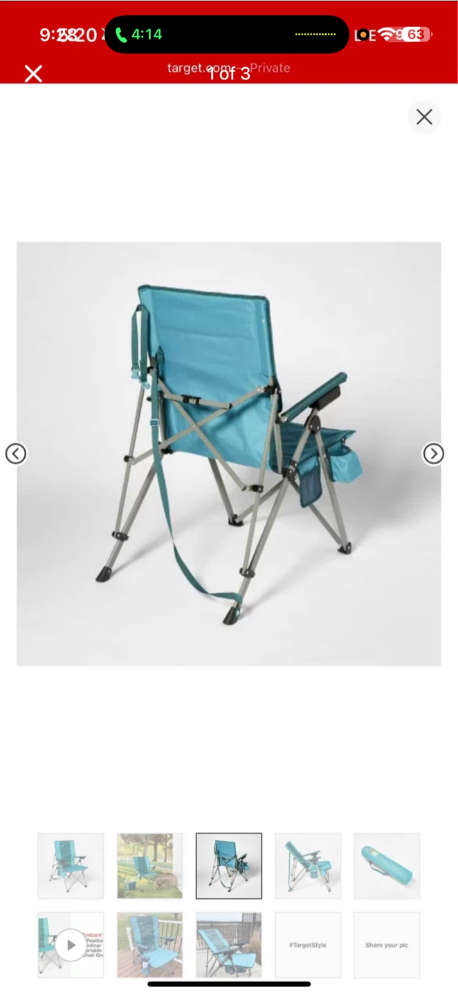 Embark 3 Position Tension Recliner Outdoor Portable Camp Chair - photo 3