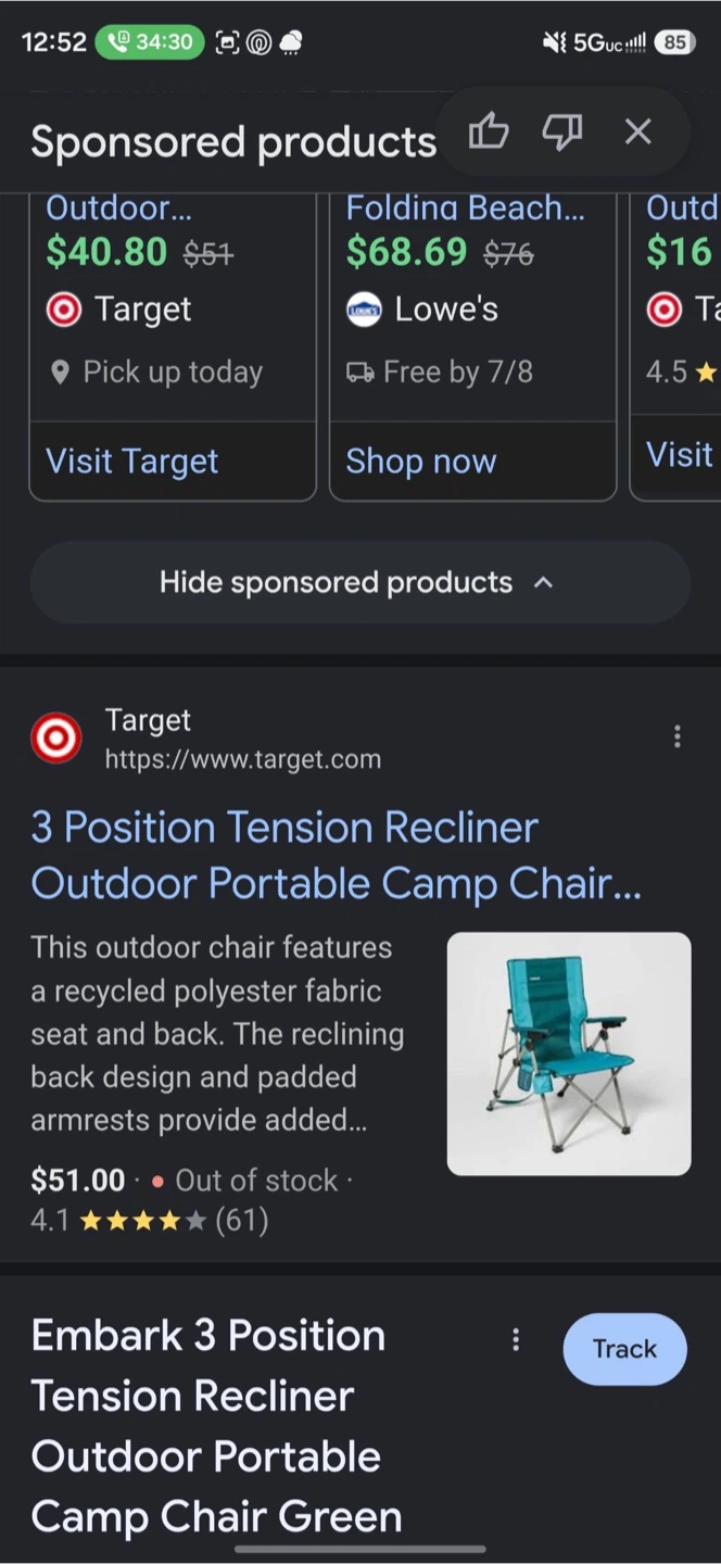Embark 3 Position Tension Recliner Outdoor Portable Camp Chair - photo 4