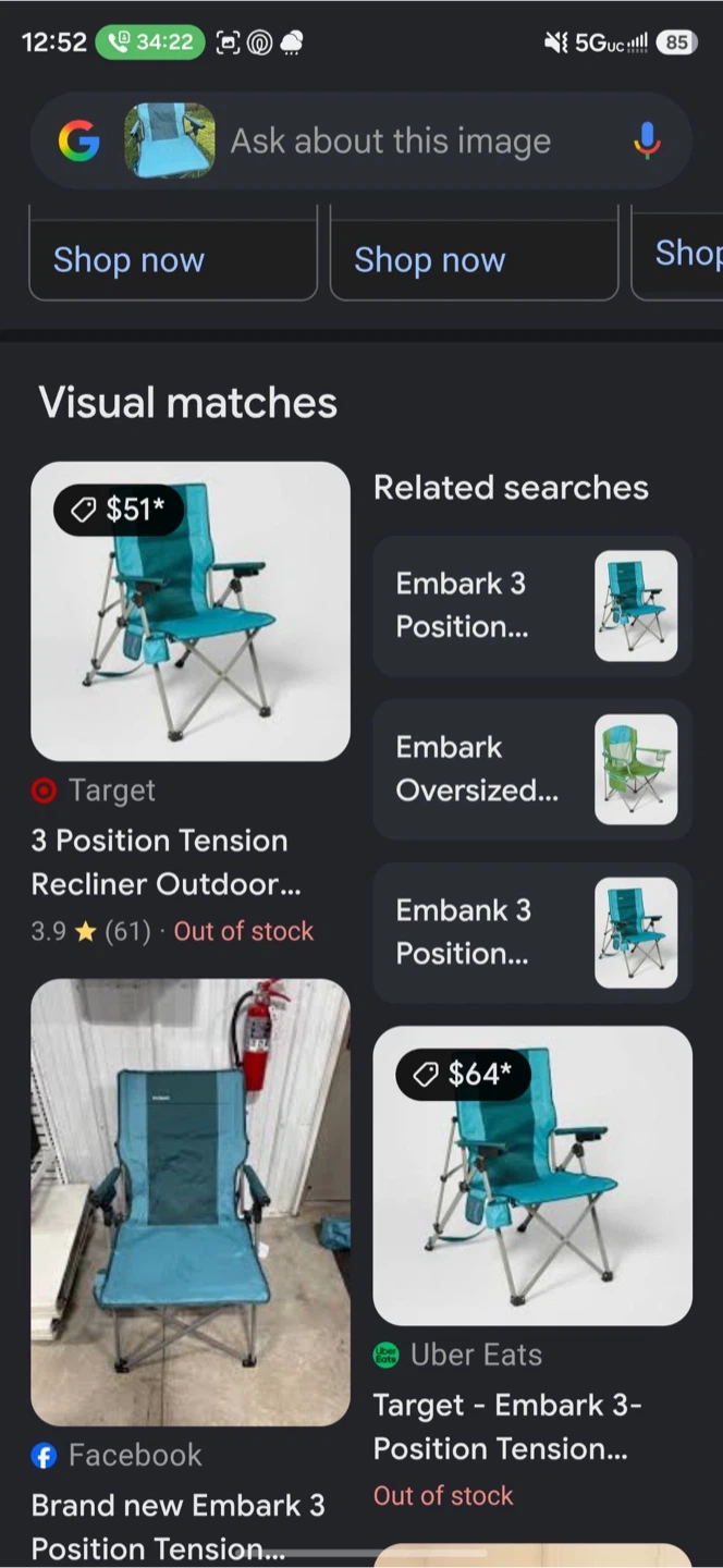 Embark 3 Position Tension Recliner Outdoor Portable Camp Chair - photo 5