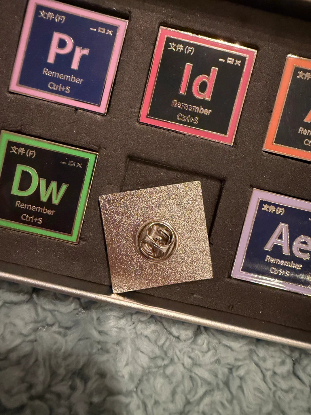 Adobe Creative Suite Remember Ctrl+S Enamel Pin Set - photo 2