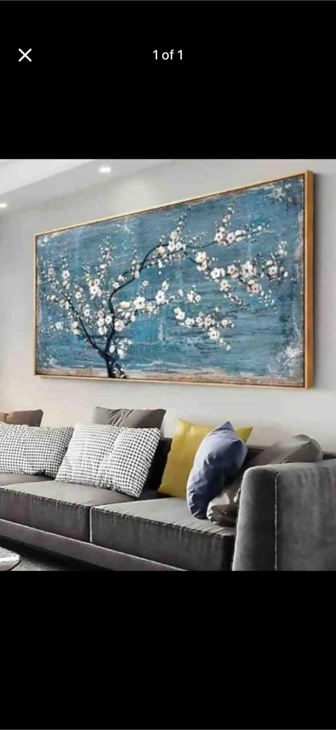 Large Canvas Wall Art - Cherry Blossom Tree Painting