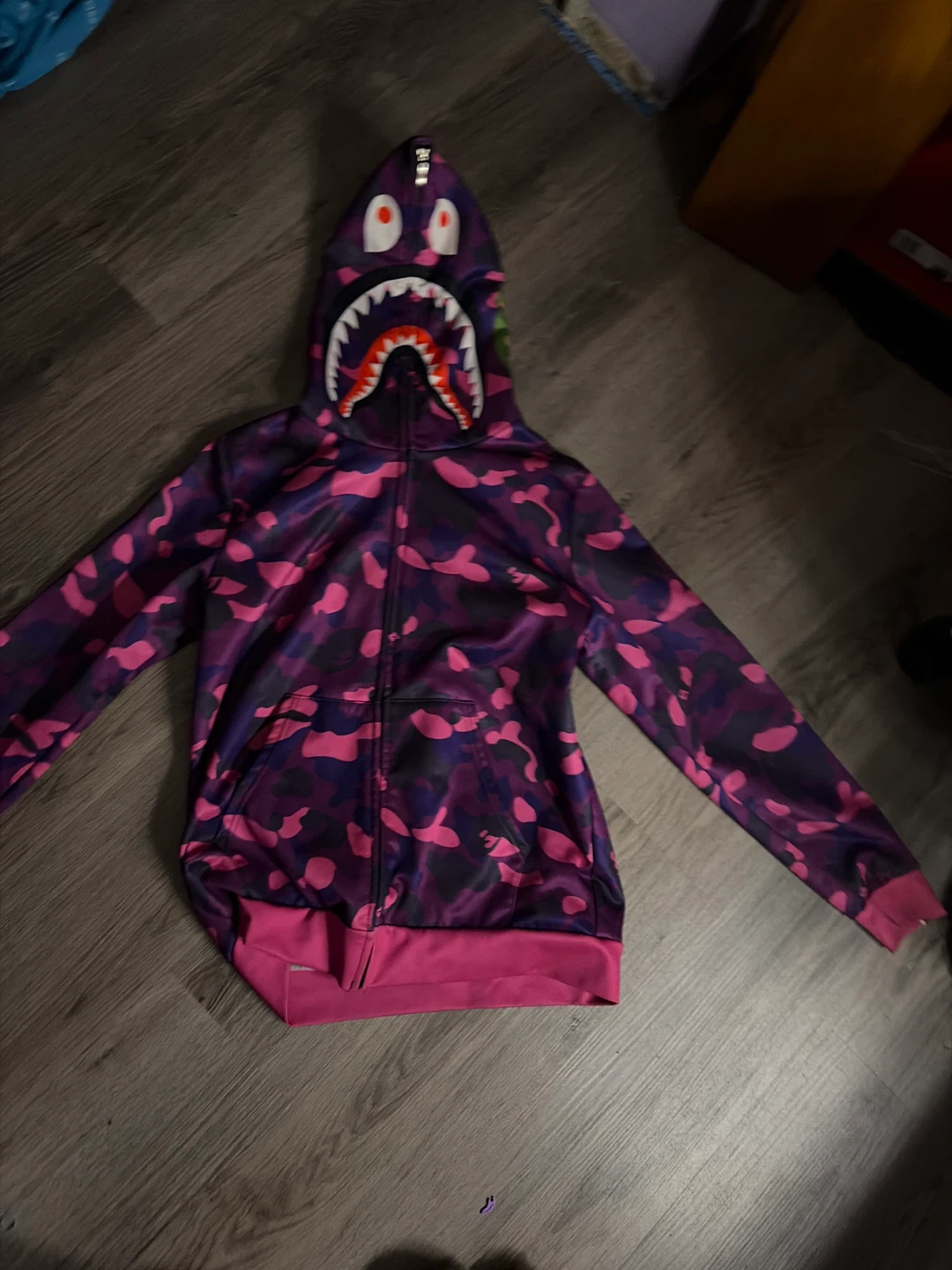 BAPE Shark Full Zip Hoodie Purple Camo - photo 2