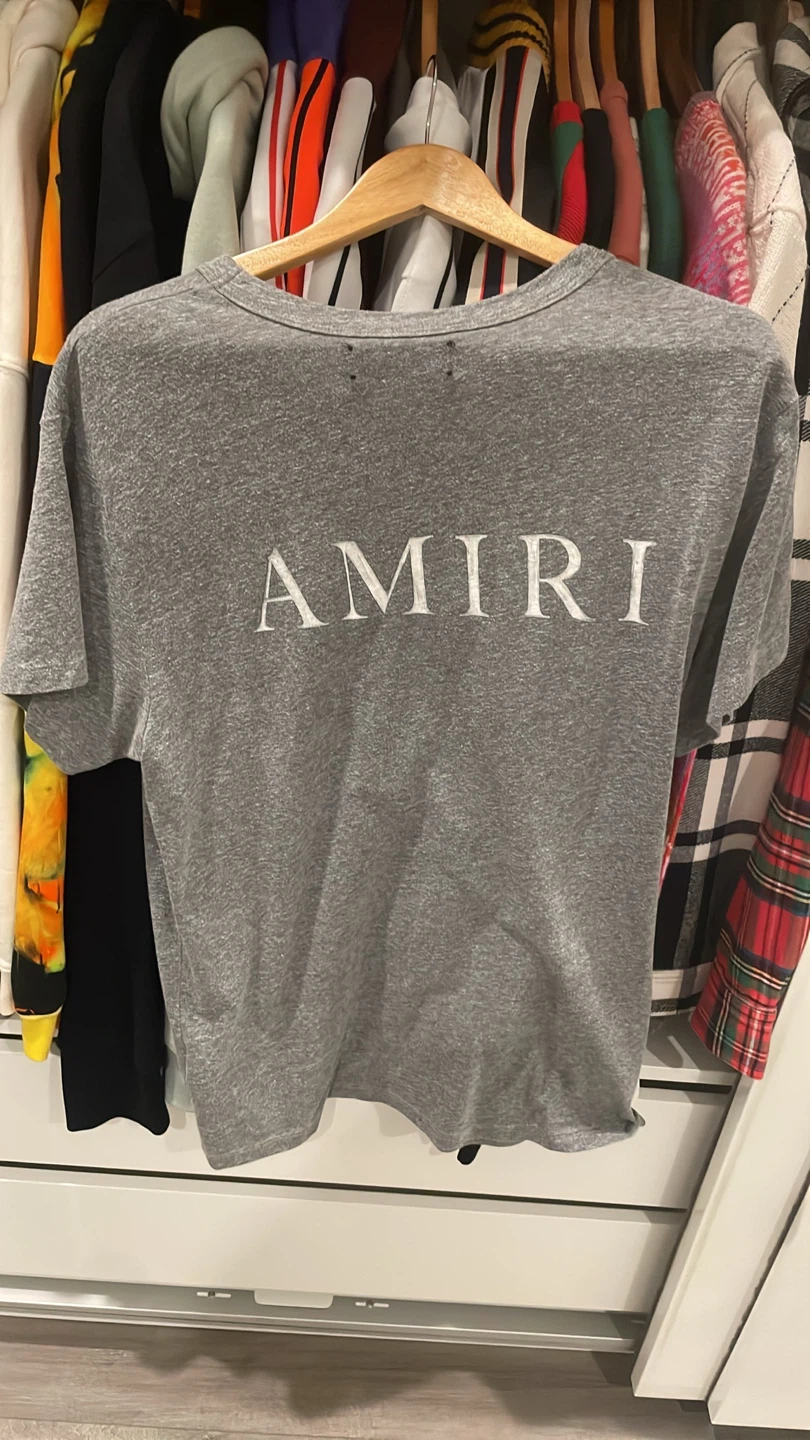AMIRI Grey T-Shirt with Logo