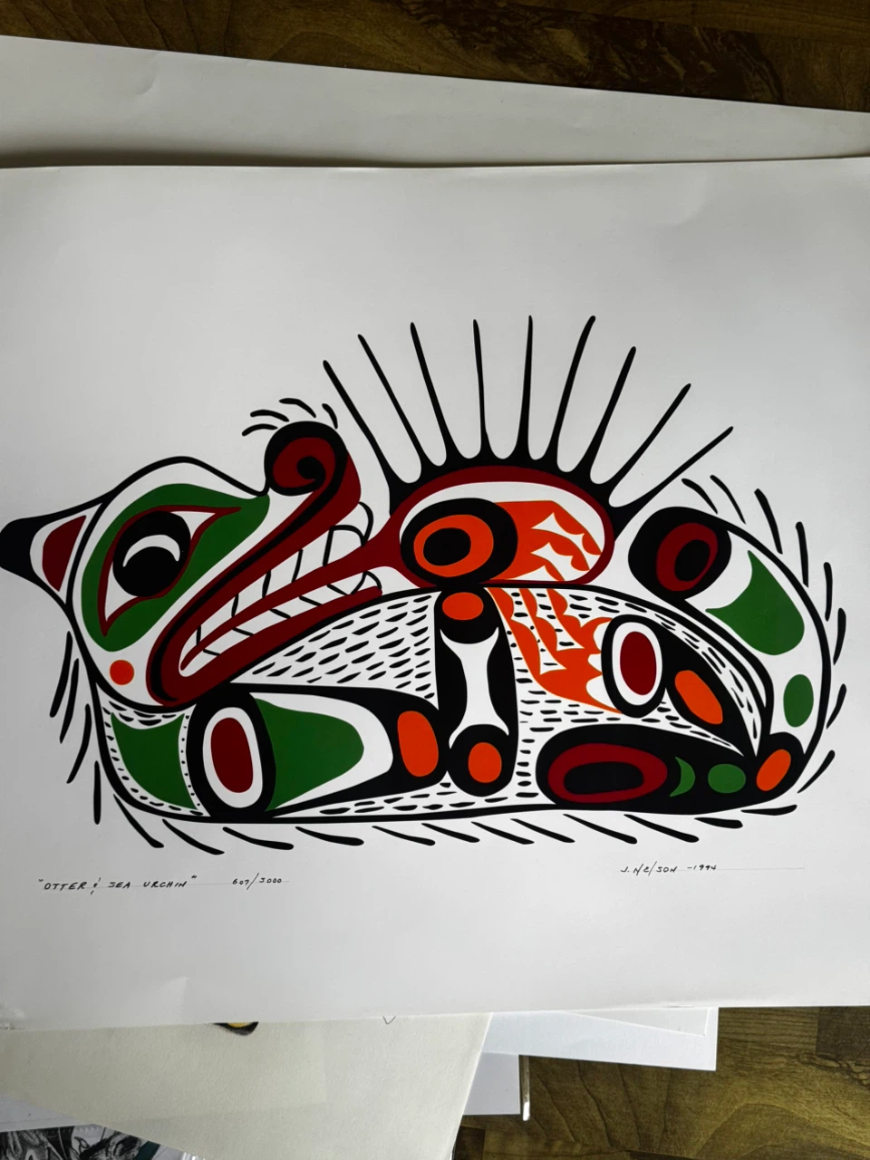 J. Nelson "Otter, Sea Urchin" Print 607/3000