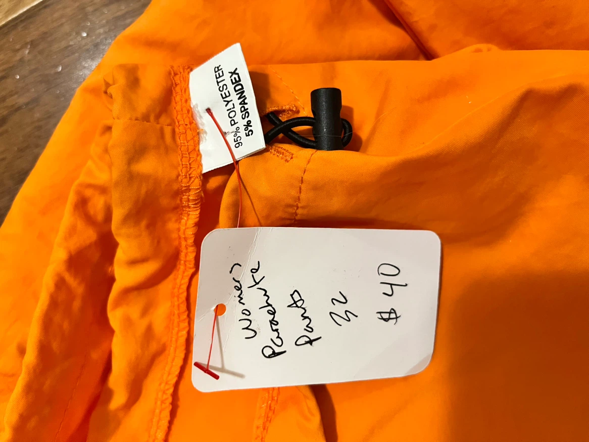 Women's Parachute Pants Orange
