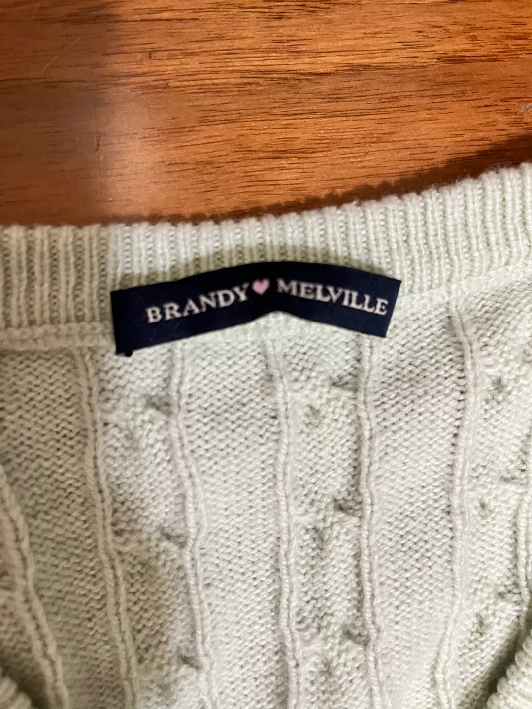 Brandy Melville Cable Knit Vest - photo 2