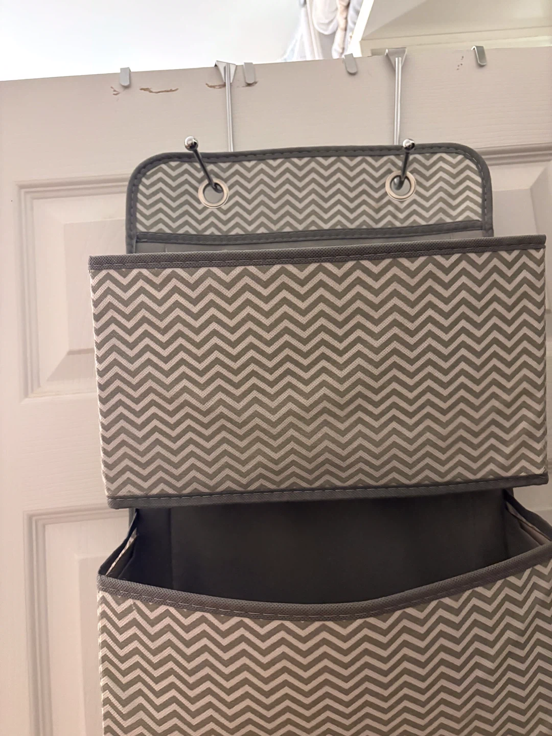 Gray Chevron 4-Tier Over-the-Door Organizer - photo 2