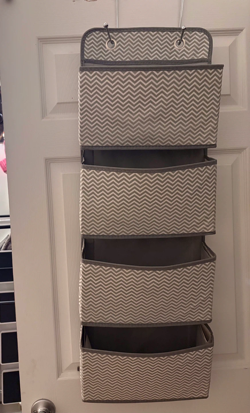 Gray Chevron 4-Tier Over-the-Door Organizer - photo 3