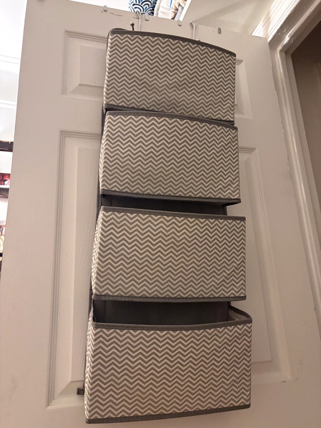 Gray Chevron 4-Tier Over-the-Door Organizer - photo 4