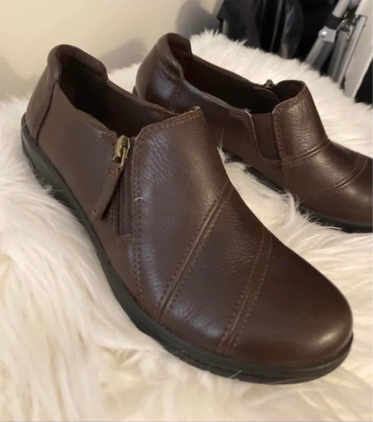 Clarks Collection Women's Brown Leather Slip-On Shoes - photo 3