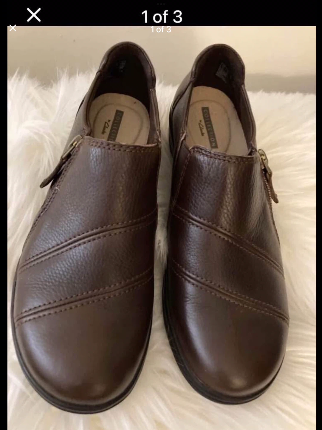 Clarks Collection Women's Brown Leather Slip-On Shoes - photo 5