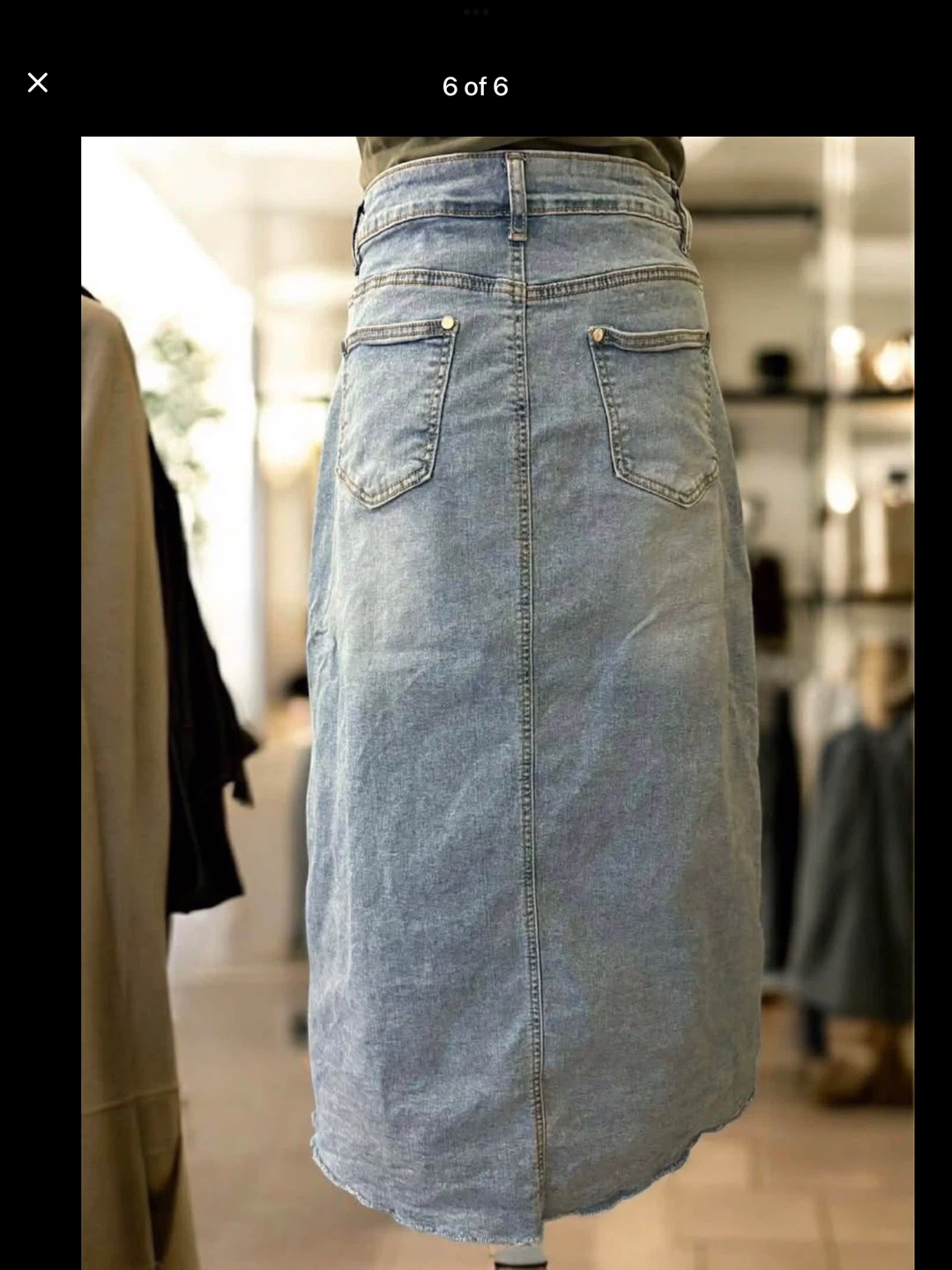 Vintage Wash Raw Hem Denim Maxi Skirt - photo 4