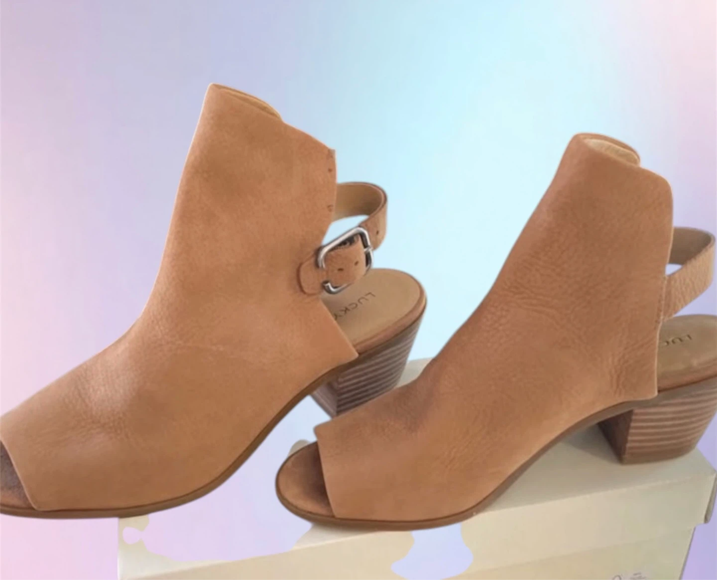 Lucky Brand Peep Toe Ankle Boots - photo 5