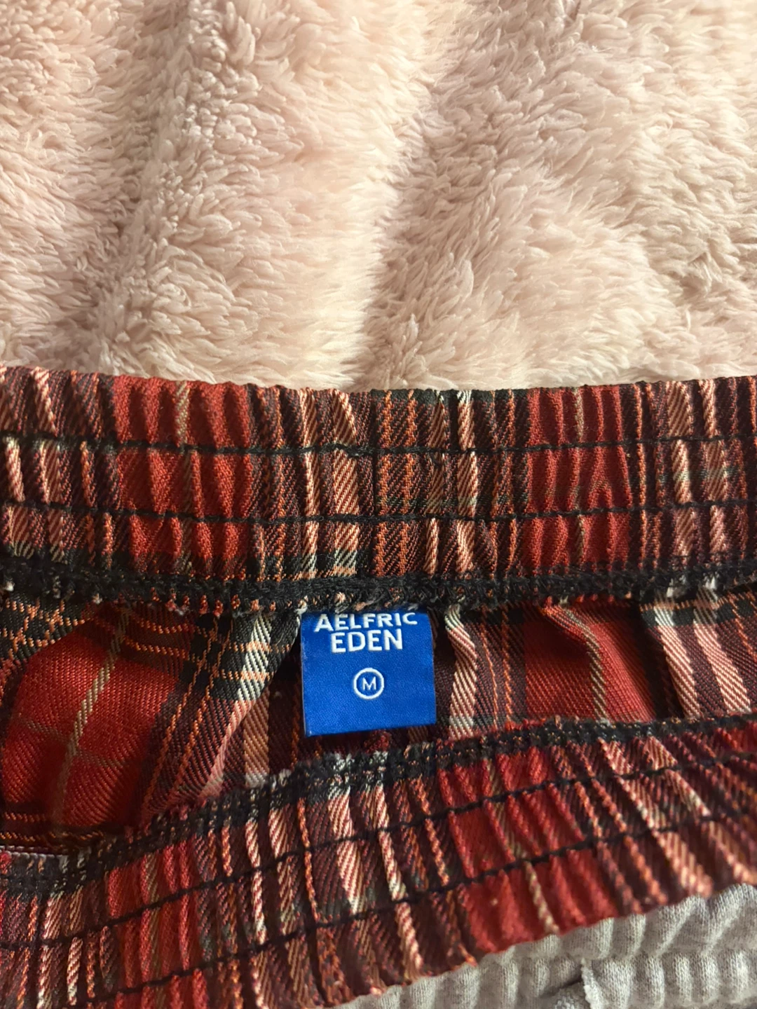 Aelfric Eden Grey Sweatpants with Plaid Trim - Size M - photo 3