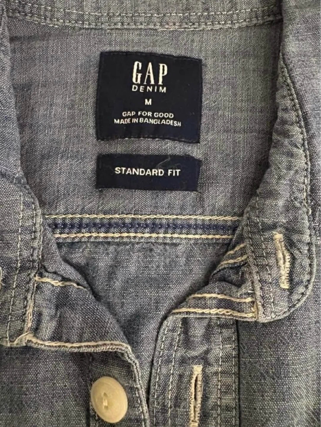 GAP Denim Standard Fit Long Sleeve Shirt - Medium - photo 3