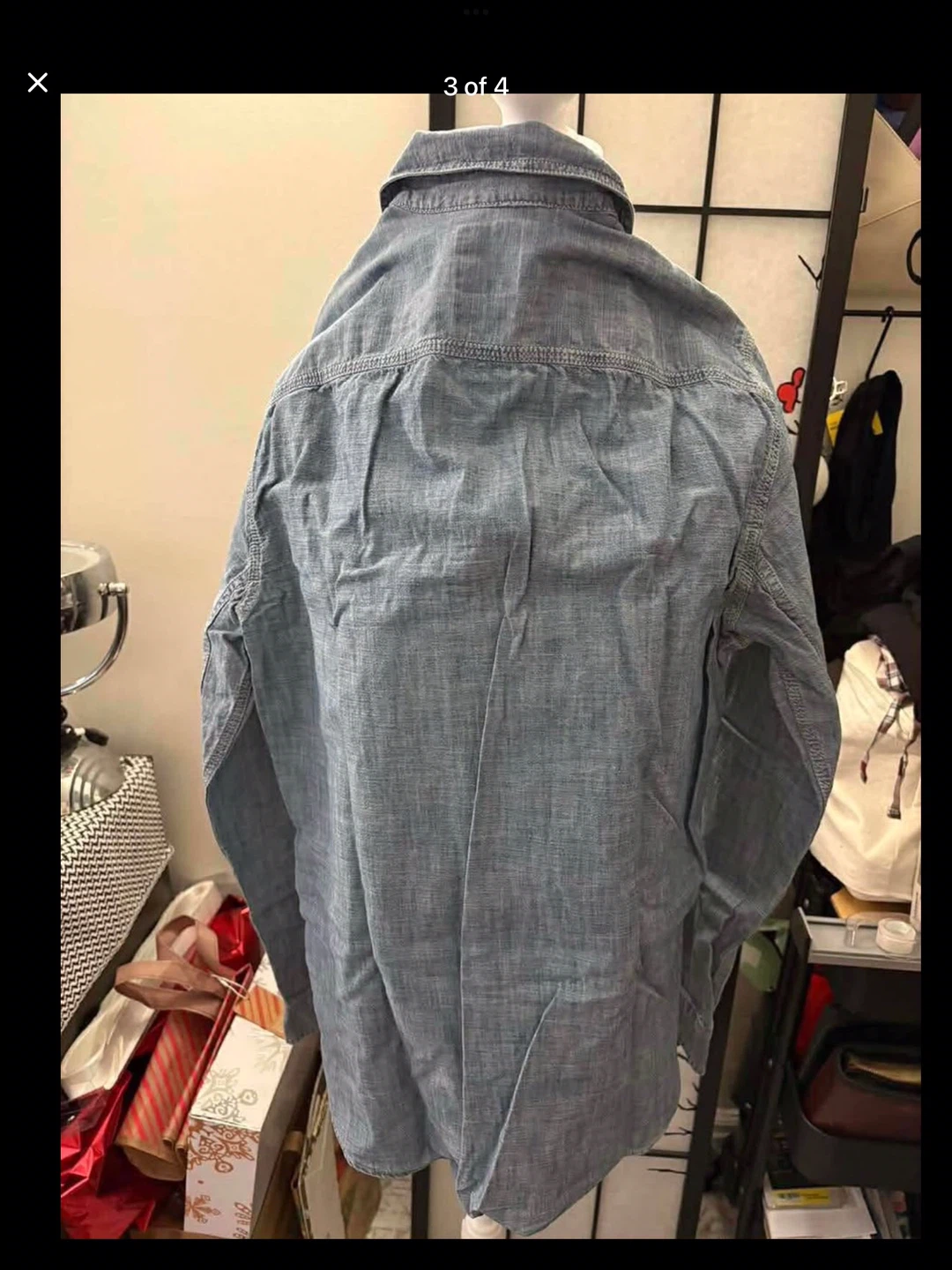 GAP Denim Standard Fit Long Sleeve Shirt - Medium - photo 4