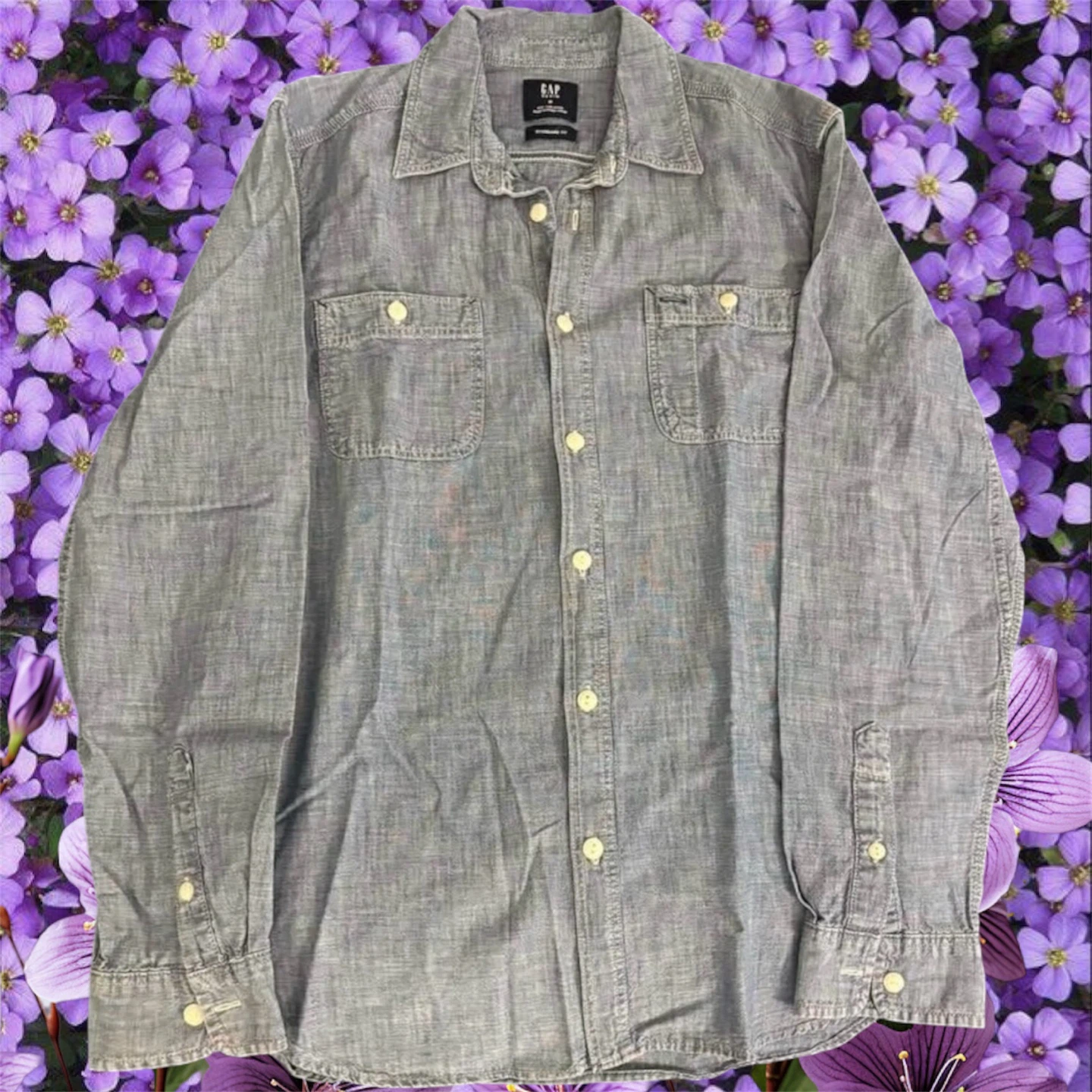 GAP Denim Standard Fit Long Sleeve Shirt - Medium - photo 5