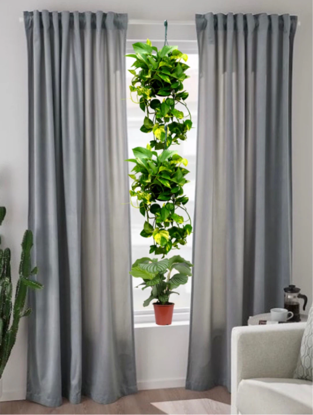 IKEA Gray Curtains Excellent Condition like new - photo 4