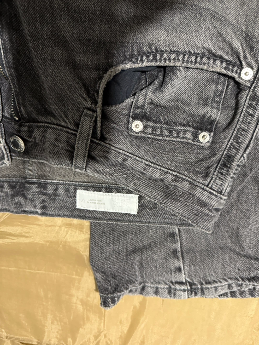 ZARA Grey Denim Jeans - photo 3