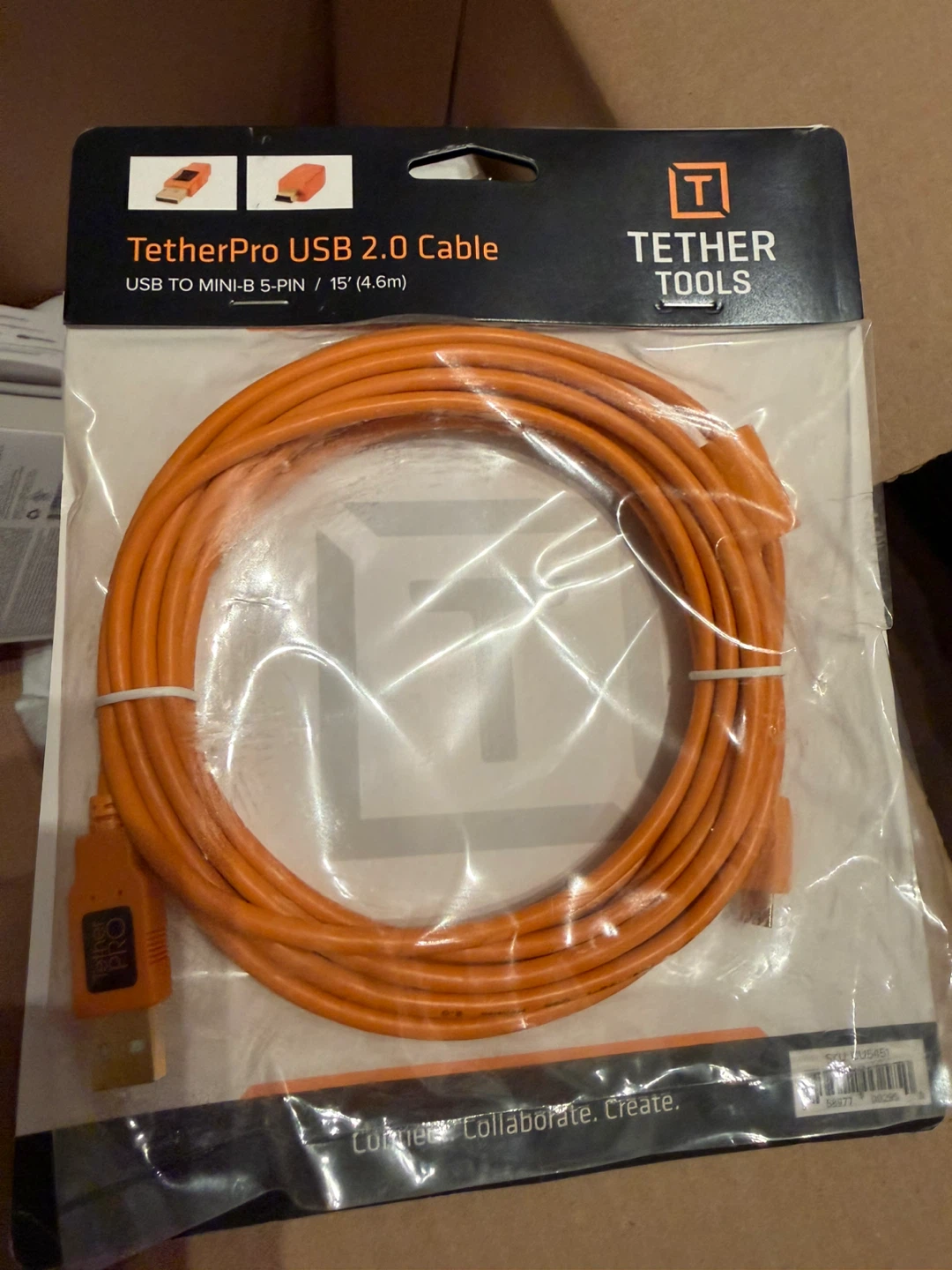 New TetherPro USB 2.0 Cable - USB to Mini-B 5-PIN, 15ft