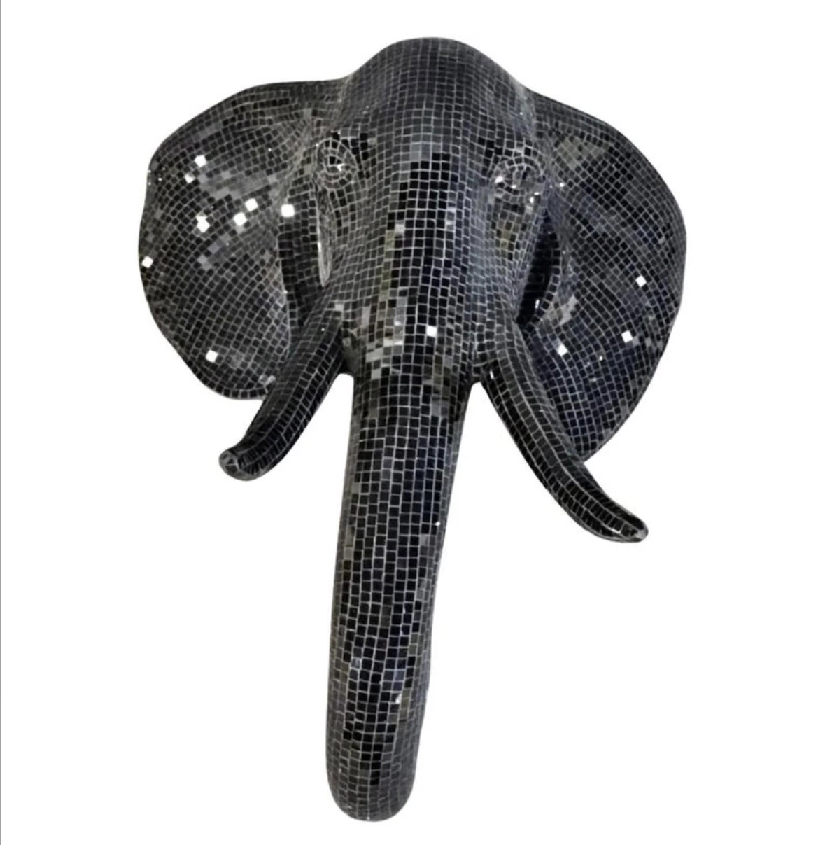 Mosaic Elephant Head Wall Decor