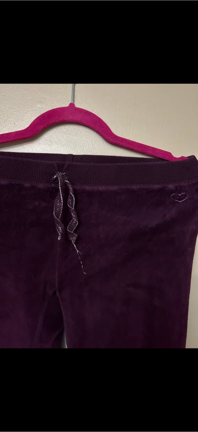 Joe Fresh Purple Velour Pants Kids Large - photo 3