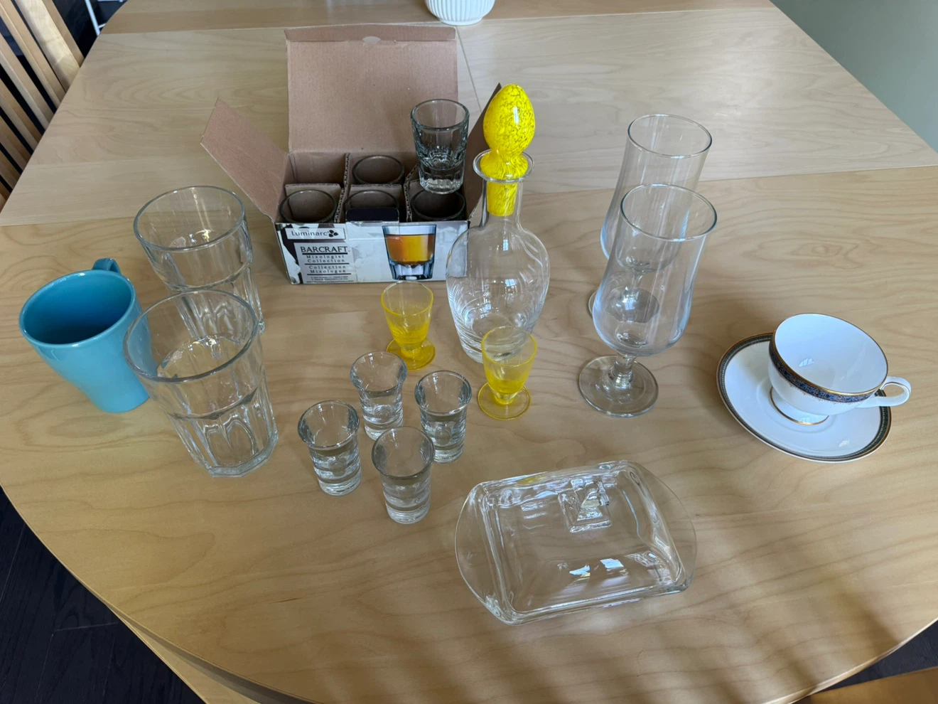 Barcraft Shot Glass Set & Assorted Drinkware