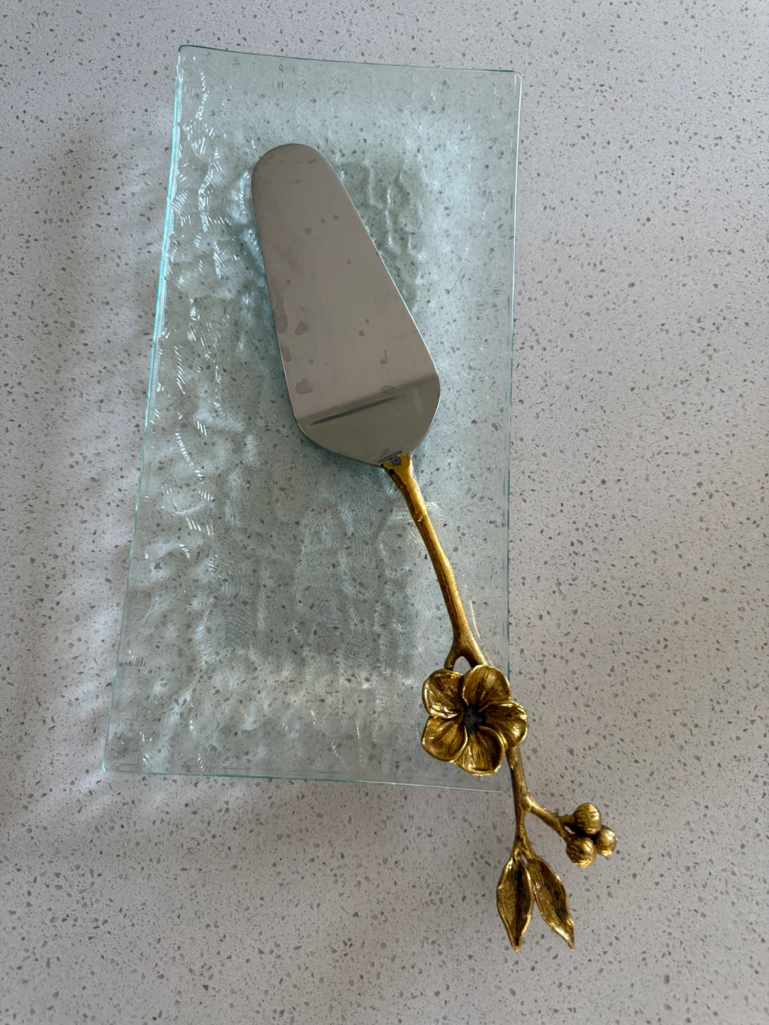Glass Cake Stand with Decorative Server - photo 2