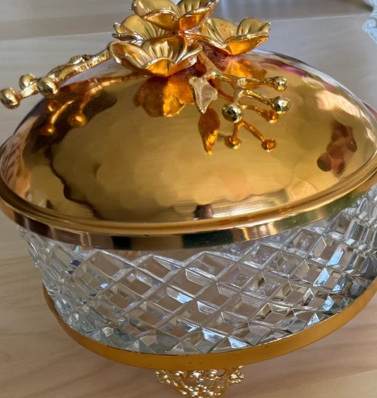 Decorative Gold Floral Candy Dish