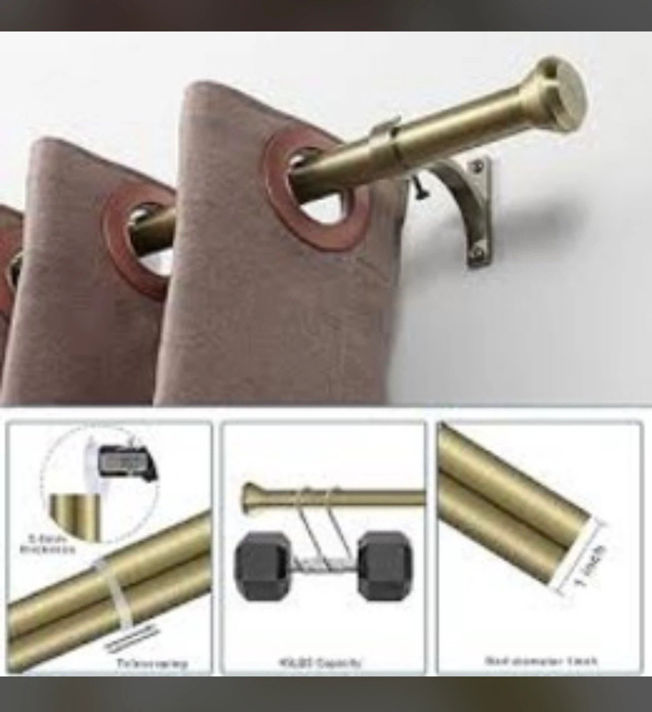 Adjustable Curtain Rod Set