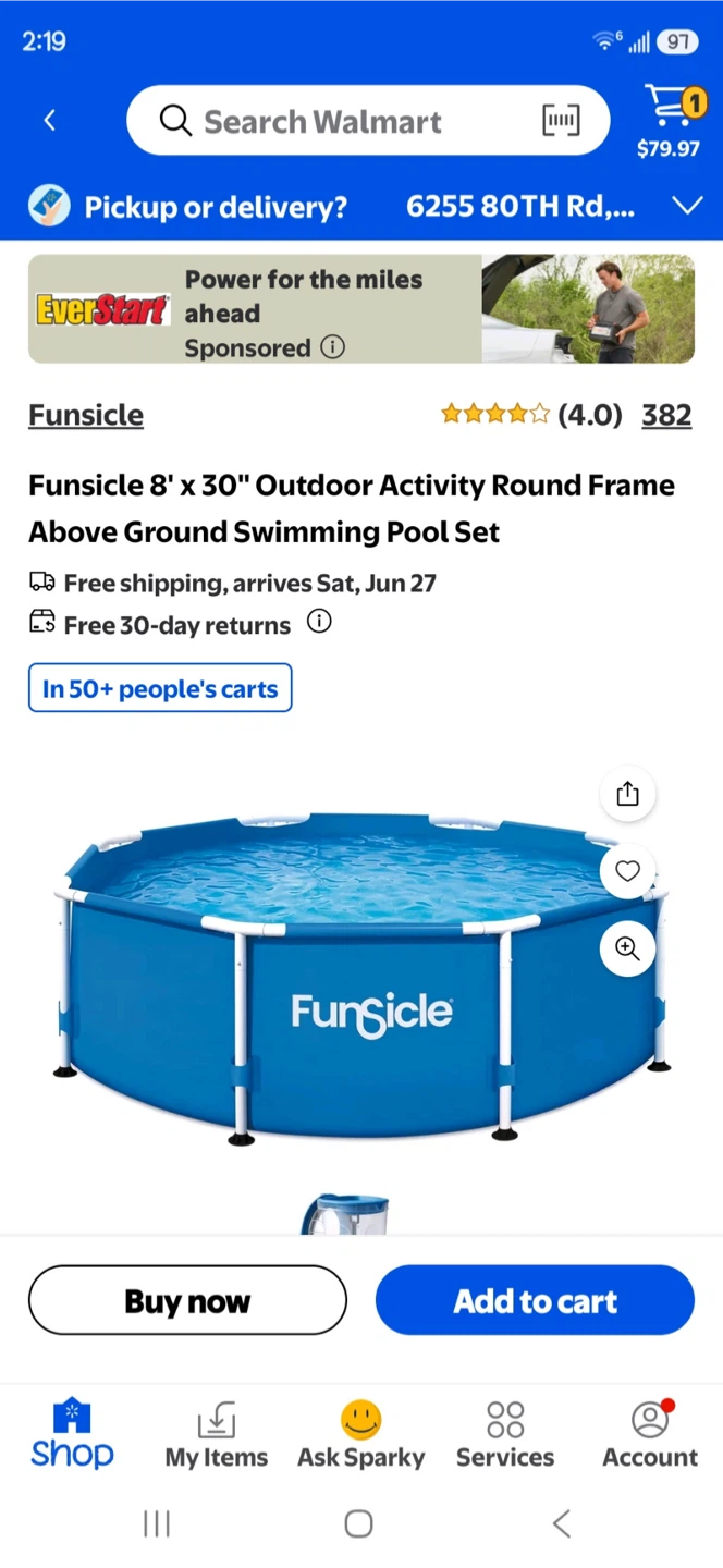 Funsicle 8' x 30" Round Above Ground Swimming Pool Set - photo 2