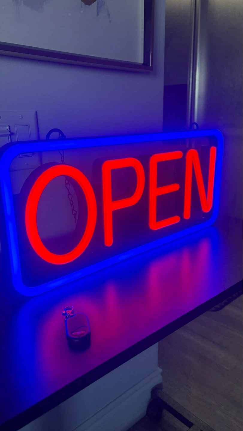 LED "OPEN" Sign with Remote - photo 3