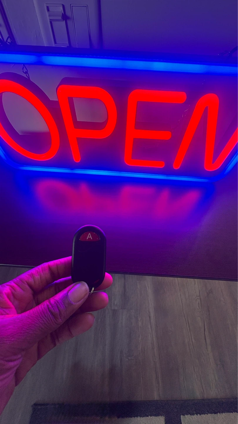 LED "OPEN" Sign with Remote