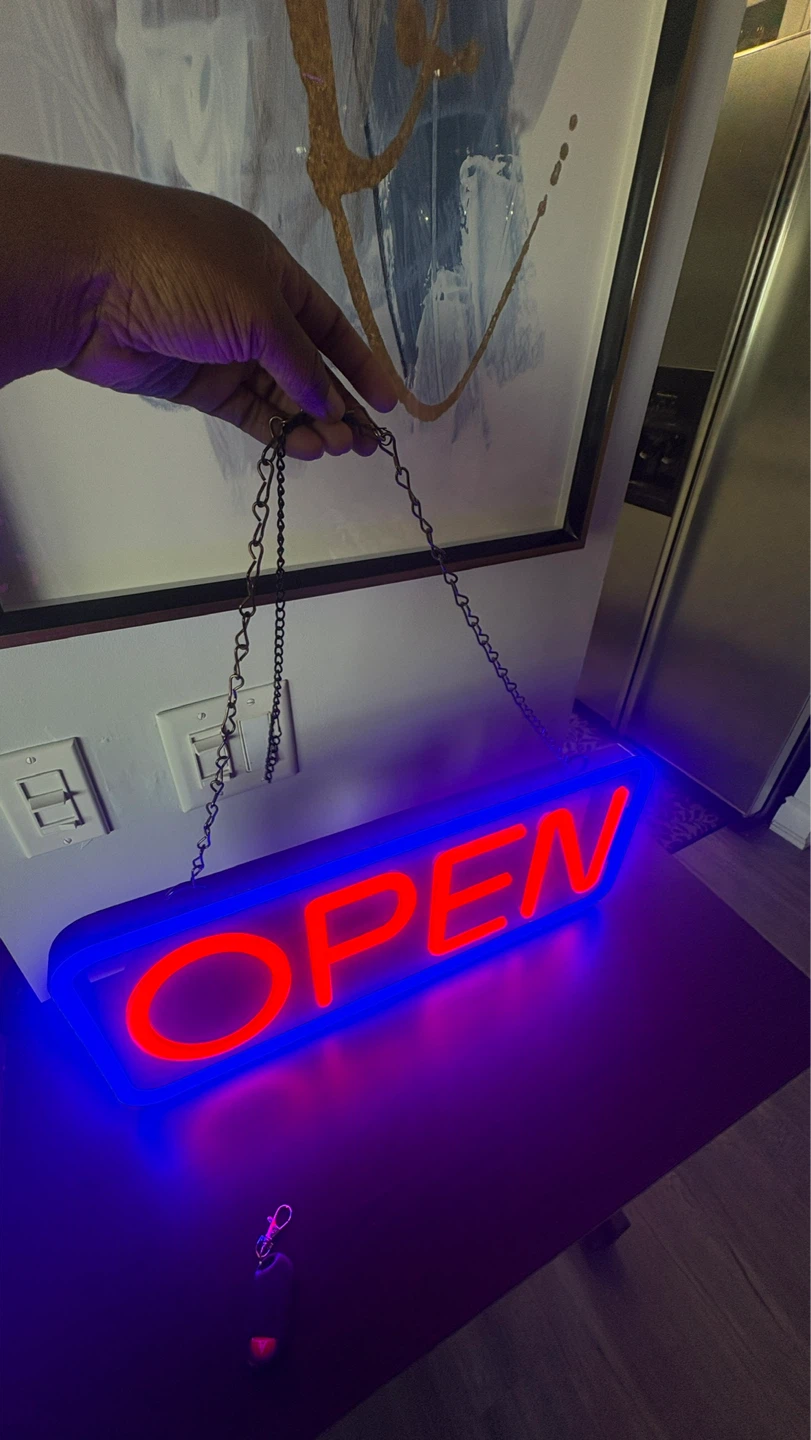 LED "OPEN" Sign with Remote - photo 5