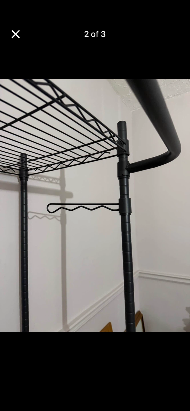 Double clothing rack with shelves - photo 5
