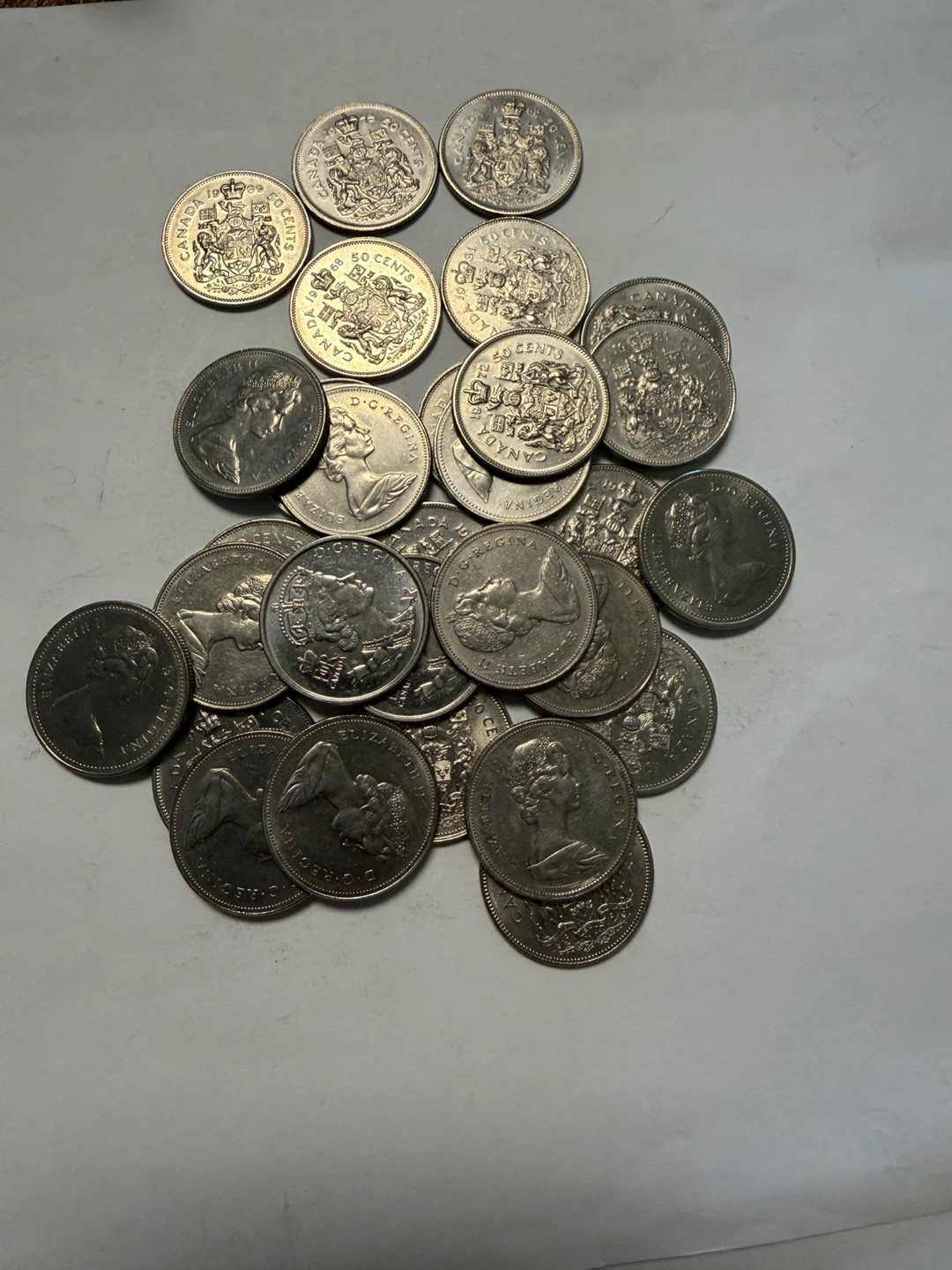 Collection of Canadian 50 Cent Coins