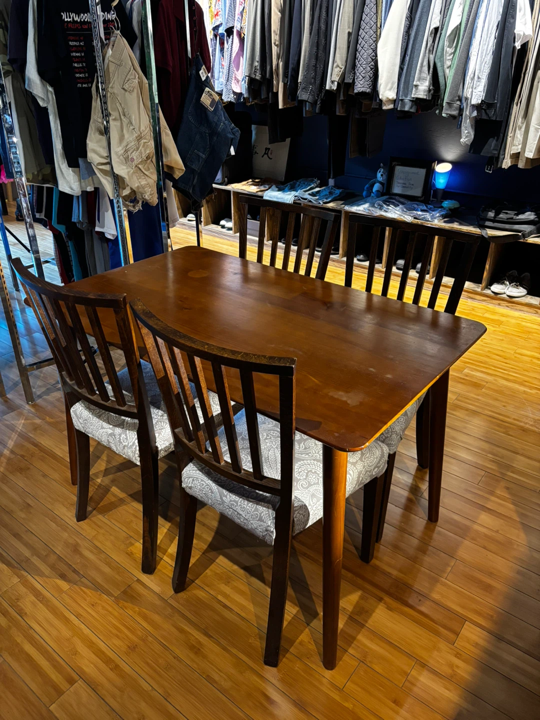 Wooden Dining Table with 4 Chairs - photo 2