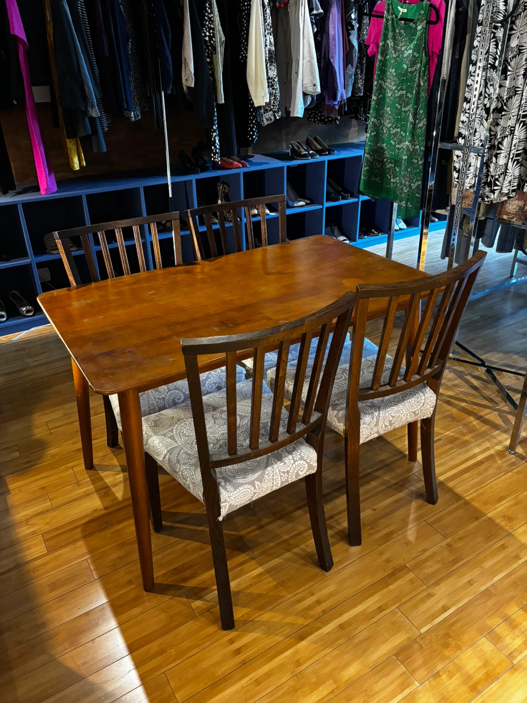 Wooden Dining Table with 4 Chairs - photo 3