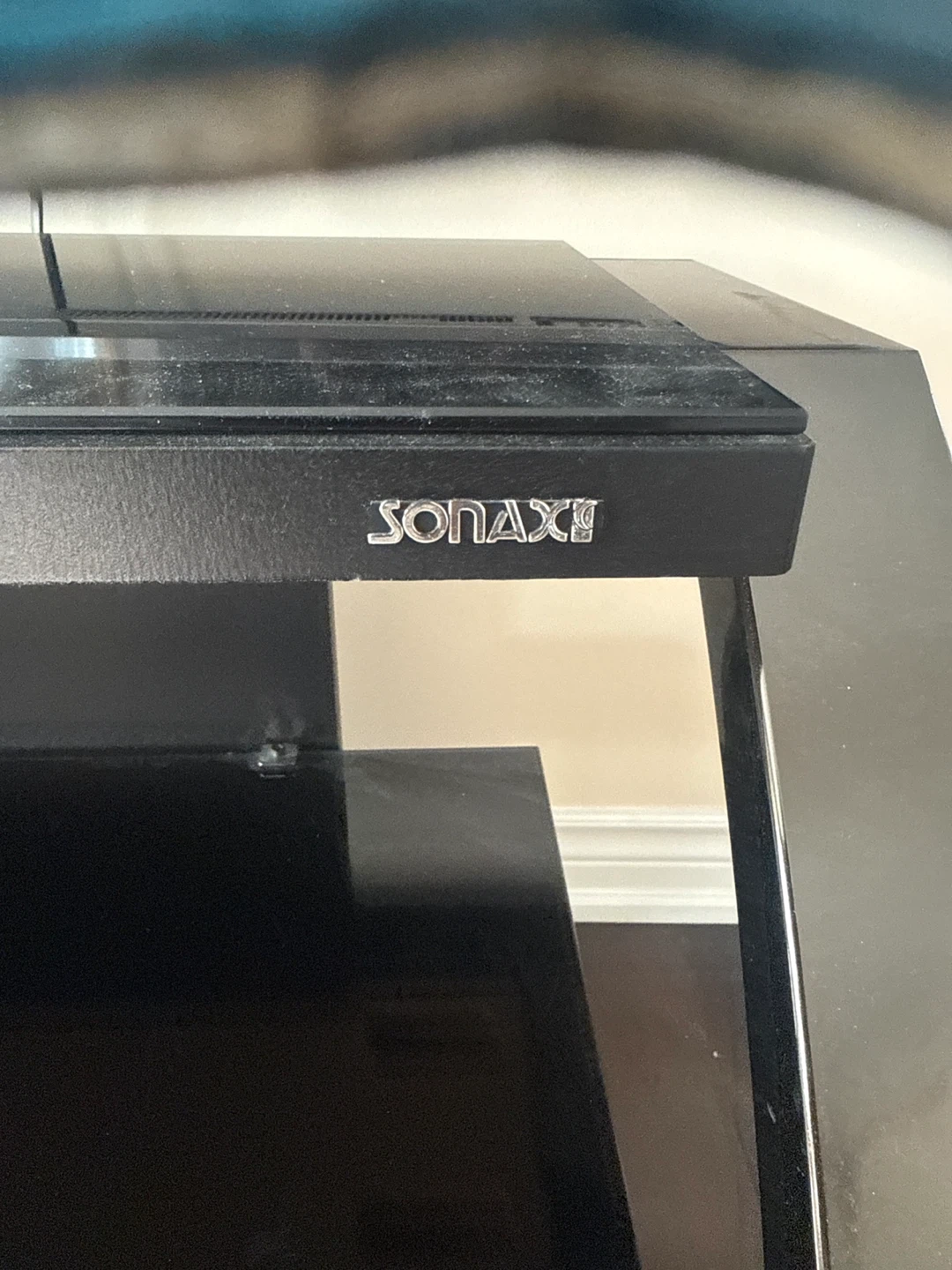 Sonax TV Stand - Black Glass and Chrome - photo 4