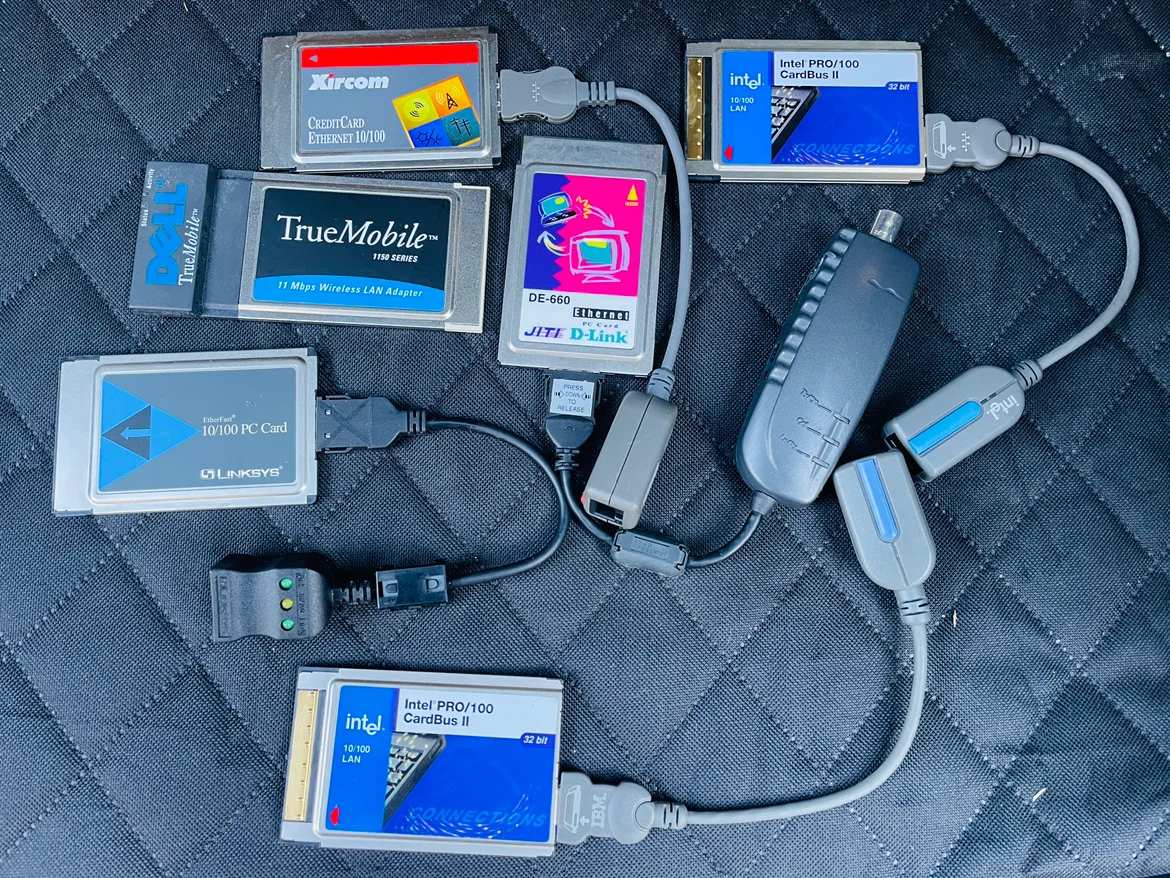 PCMCIA Network Cards (Xircom, D-Link, Linksys, Dell, Intel)