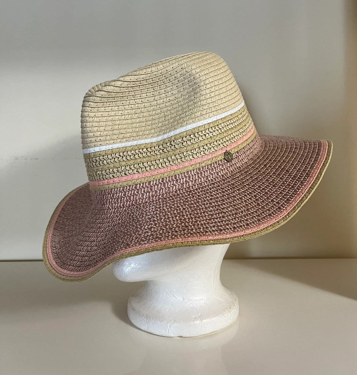 Renato Balestra Hat with Pink and White Band