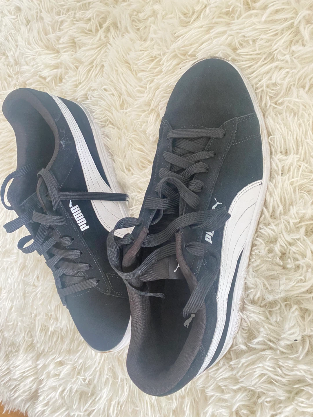 Puma Suede Sneakers - Black/White Size 12 - photo 2