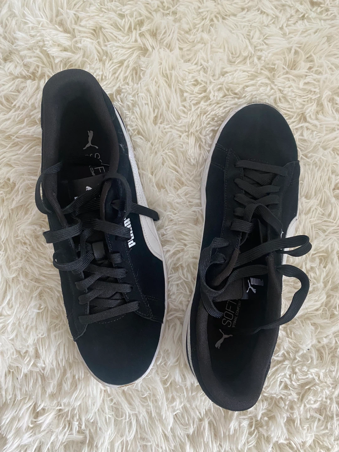 Puma Suede Sneakers - Black/White Size 12 - photo 3