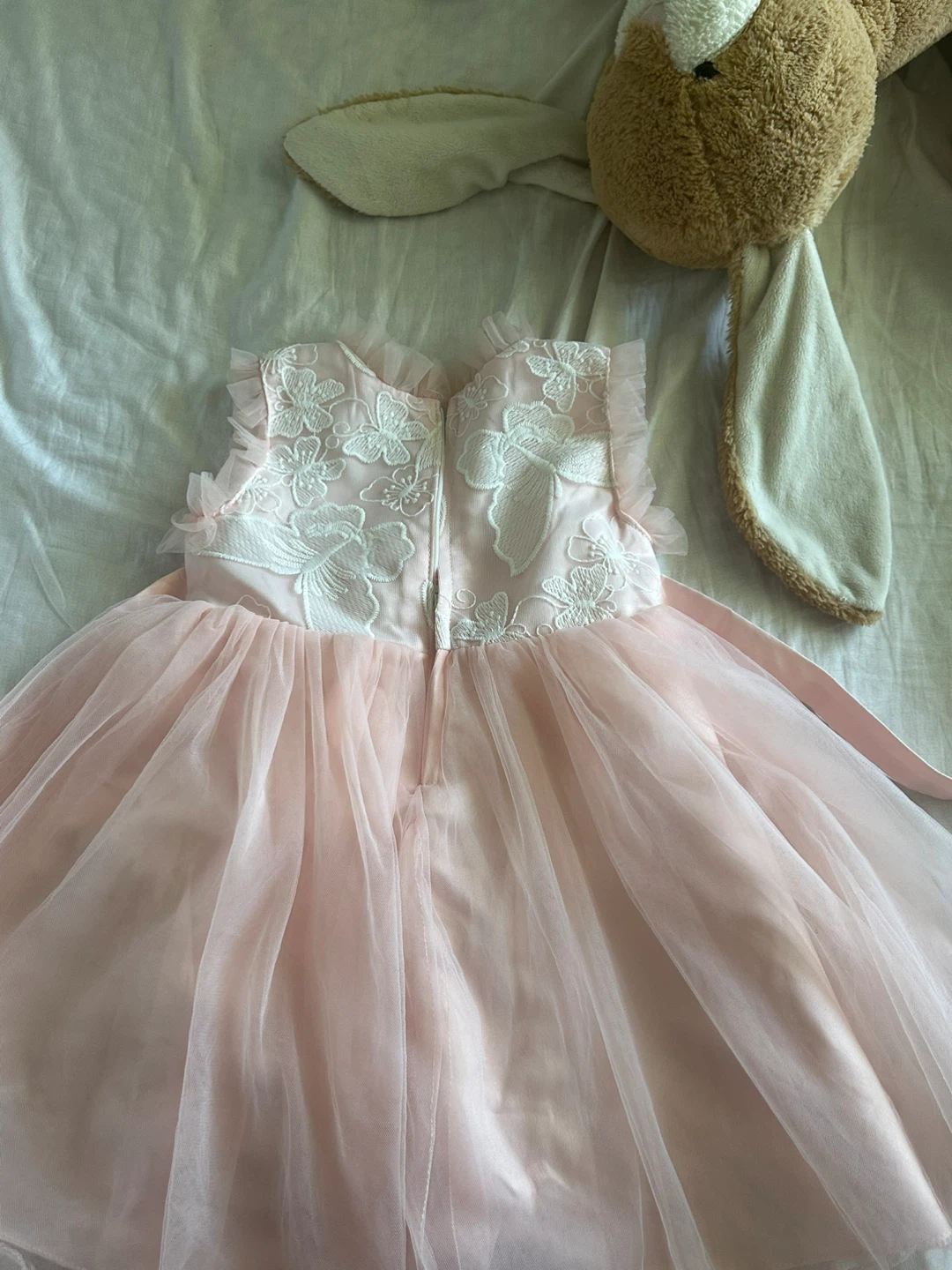 Baby Girls Pink Tulle Dress with Butterflies