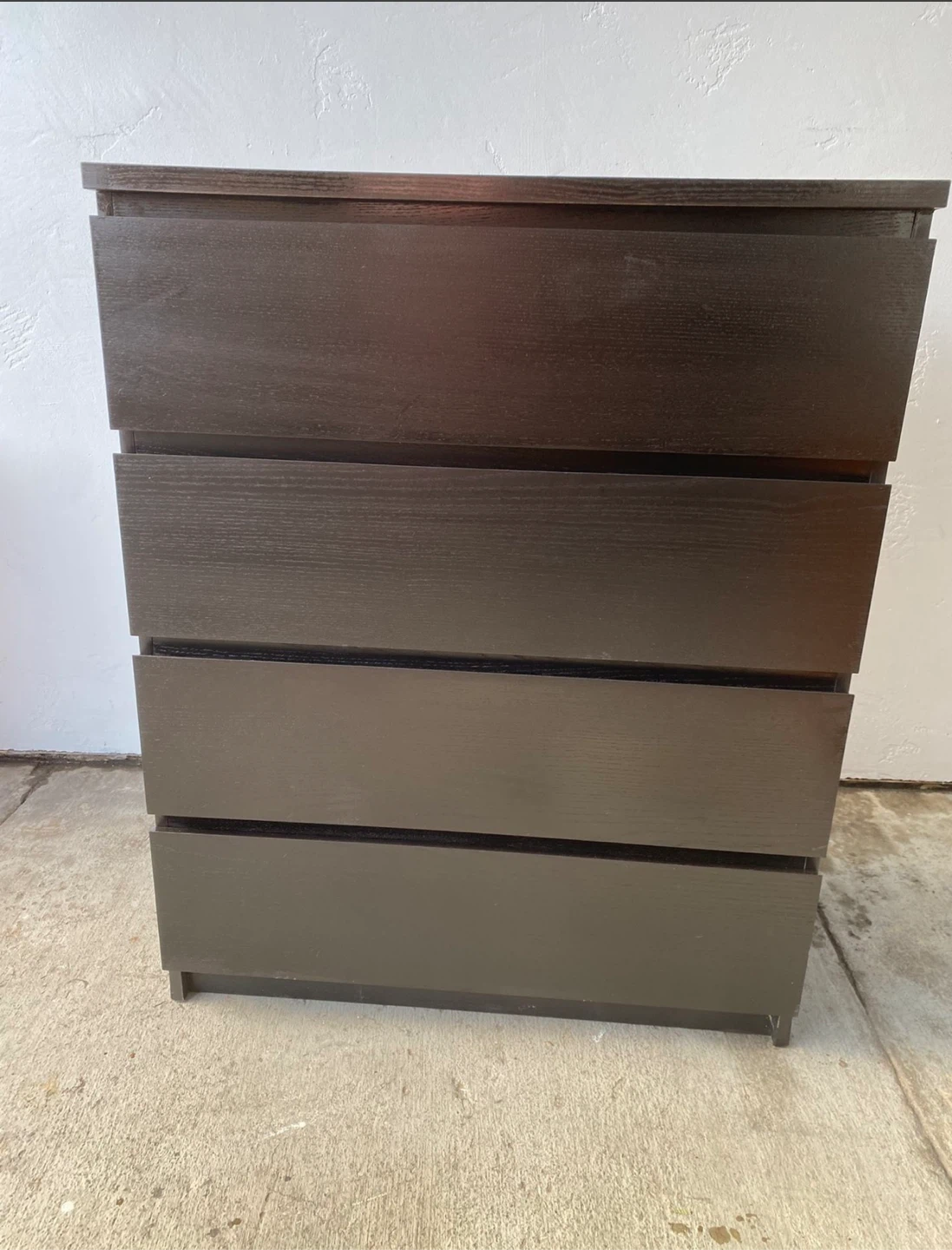 IKEA MALM 4-Drawer Chest - Black-Brown